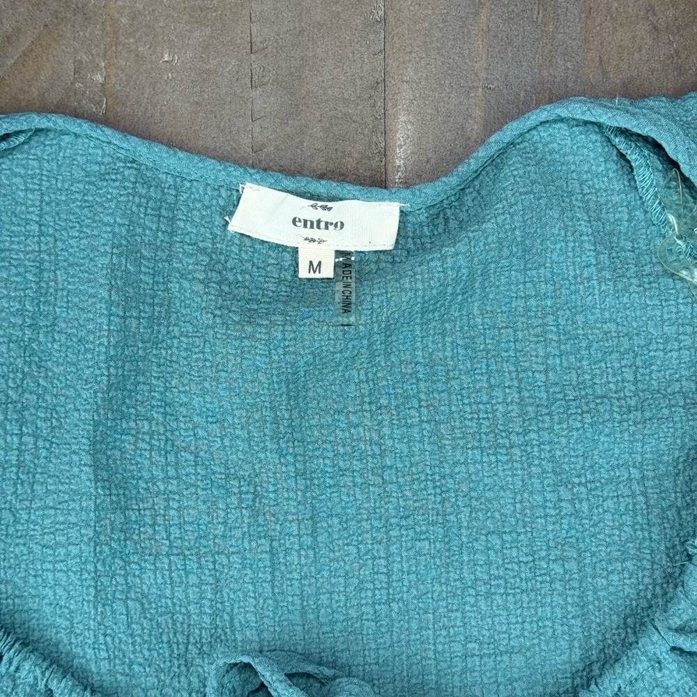 Entro Aqua Ruffle Mini Dress - Picture 2 of 2